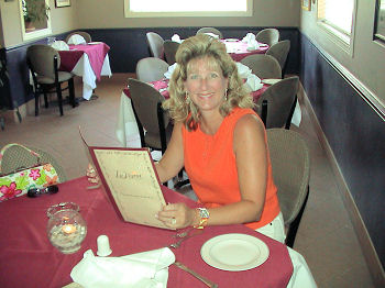 Susan at La Vigna Restaurant on Sanibel Island