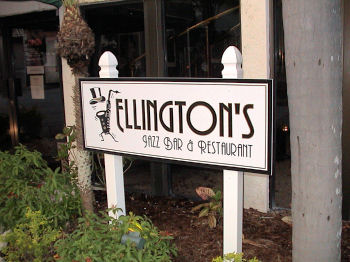 Ellington's Jazz Bar and Restaurant Sign
