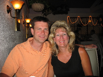 Susan and Fred at Jacaranda Restaurant on Sanibel Island